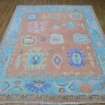 Dusty Peach Heritage Oushak Rug – Hand Knotted Wool - Image 4