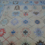 Ivory Blue Heritage Oushak Rug – Hand Knotted Wool - Image 5