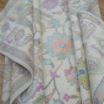 Pastel Heritage Bloom Handmade Oushak Rug - Image 4