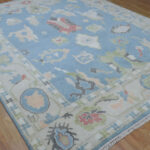 Sky Petal Heritage Oushak Hand-Knotted Wool Rug - Image 6