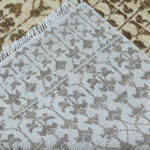 Hand Knotted Mamluk Wool Rug, Traditional Egyptian Geometric Medallion Carpet - Image 6