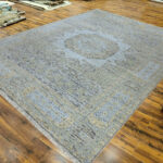 Mamluk Heritage Handknotted Wool Rug – Sage & Ivory - Image 3