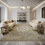 Mamluk Heritage Handknotted Wool Rug – Sage & Ivory