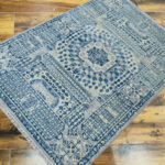 Mamluk Heritage Blue Handknotted Wool Rug - Image 3