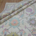 Pastel Heritage Bloom Handmade Oushak Rug - Image 5