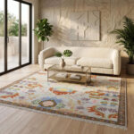 Handwoven Oushak Wool Carpet