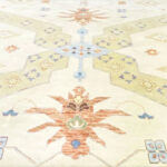 Serene Heritage Handknotted Wool Rug – Ivory & Blue - Image 5