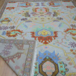 Handwoven Oushak Wool Carpet - Image 2