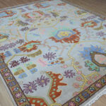 Handwoven Oushak Wool Carpet - Image 3