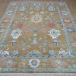 Antique Sand Oushak Handknotted Rug - Image 2