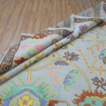 Handwoven Oushak Wool Carpet - Image 5