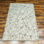 Ivory Taupe Shattered Stone Rug – Hand Knotted Wool & Viscose - Image 2