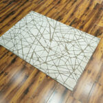 Ivory Taupe Shattered Stone Rug – Hand Knotted Wool & Viscose - Image 6
