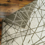 Ivory Taupe Shattered Stone Rug – Hand Knotted Wool & Viscose - Image 4