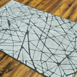 Grey Shattered Stone Abstract Rug – Hand Knotted Wool & Viscose - Image 4