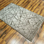 Brown Shattered Stone Abstract Rug – Hand Knotted Wool & Viscose - Image 4
