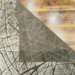 Brown Shattered Stone Abstract Rug – Hand Knotted Wool & Viscose - Image 3