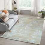 Azure Gold Heritage Wool & Silk Hand-Knotted Rug